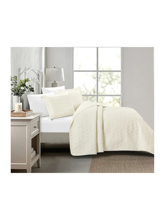 Liolios Home Glenda Coverlet Set Single Cream 1...