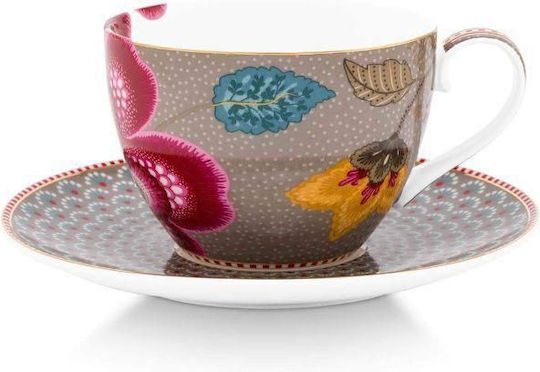 PiP Studio Blooming Tales Cup Cappuccino from Porcelain White 280ml