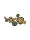Fylliana Geometric Decorative Element Grey Metal 86x6x48cm