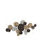 Fylliana Geometric Decorative Element Brown Metal 90x5x45cm