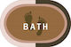 Dimcol Rutschfeste Badewanne mit Saugnäpfen Beige 50x70cm