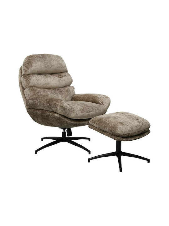 Fylliana Polstersessel mit Fußhocker Senfgelb 93x78x99cm