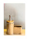 SteweHome Kitchen Plastic Dispenser with Sponge Holder Beige