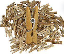400 Mini Holz Clips Relaxdays 2,5x0,8x0,3cm Mehrfarbig