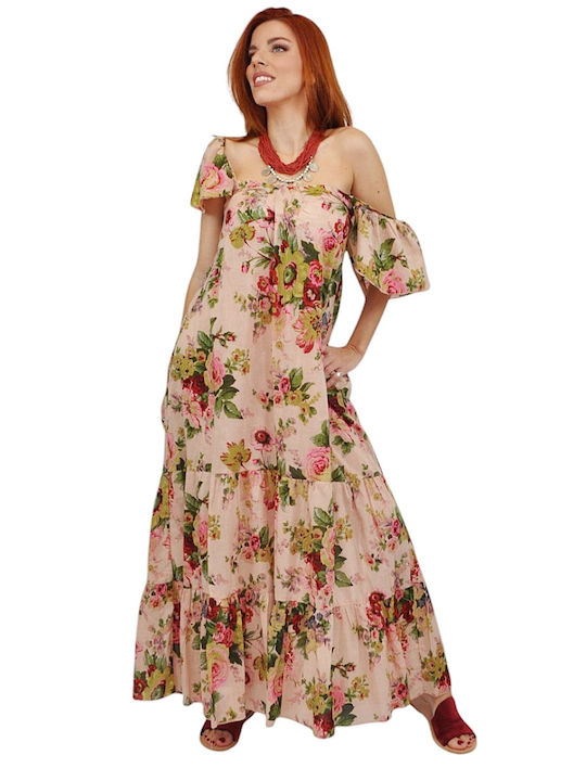 Καλοκαιρινό Maxi Φόρεμα με Βολάν Floral