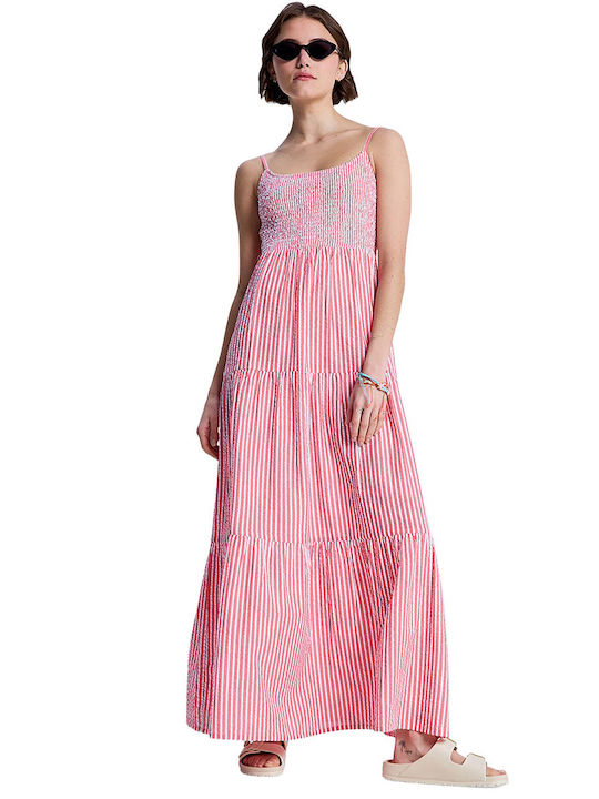 Glow Summer Maxi T-Shirt Dress with Ruffles Tropical Glow