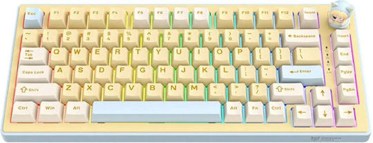 Onikuma MT707 Wireless Gaming Mechanical Keyboard 75% with RGB Lighting (English US) Yellow
