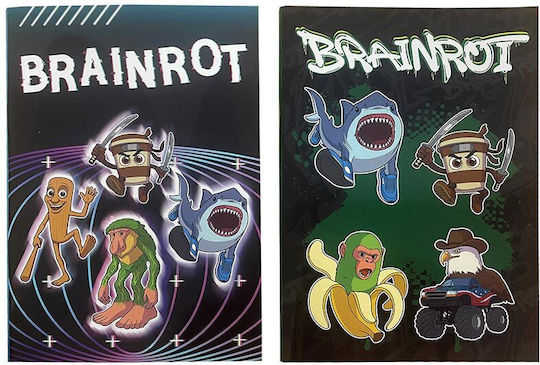 Gim School Notebook Ruled B5 40 Paper Sheets Toikido Brainrot (Various Designs)