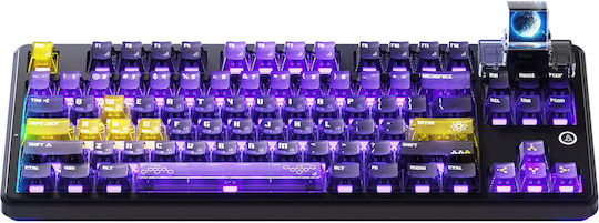 Ajazz MK87 Ασύρματο Gaming Μηχανικό Πληκτρολόγιο Tenkeyless με Custom διακόπτες και RGB φωτισμό (Αγγλικό US) Μωβ