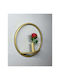 SteweHome Gold Wreath Made of Metal 30x30cm