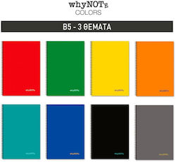 WhyNote Spirale Schulheft Geregelt B5 Verschiedene Designs WhyNote Spirale Schulheft Geregelt B5 Verschiedene Designs
