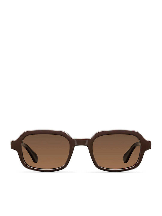 Meller Dotia Unisex Sunglasses with Brown Horn-Rimmed Frame and Brown Polarized Lens DO-CHOCOLATEKAKAO