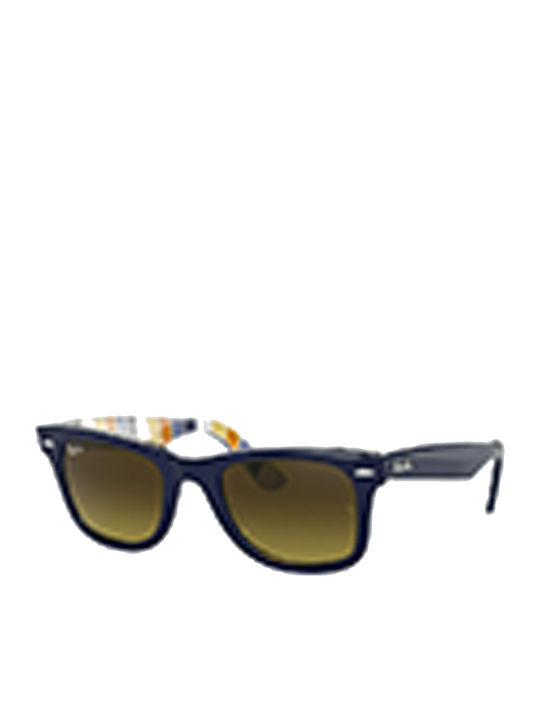 Ray Ban Women's Sunglasses with Blue Frame and Brown Lens RB2140F 132085