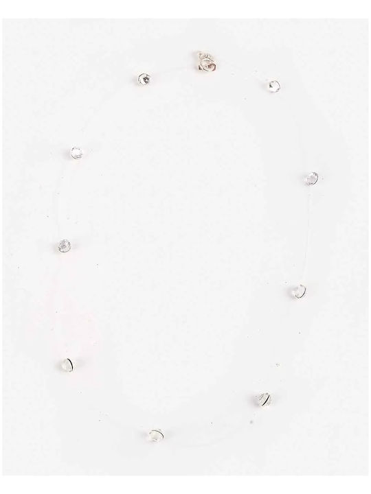 Necklace Crystals Size L White