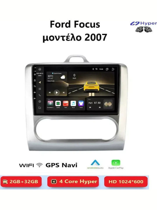 Hyper Car Audio System for Ford Focus 2007 (Bluetooth/USB/WiFi/GPS/Apple CarPlay/Android Auto) with 9" Touch Screen
