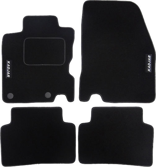 Set Covoare Auto 4 Buc Mocheta Renault Kadjar Din 2015 Premium Negru