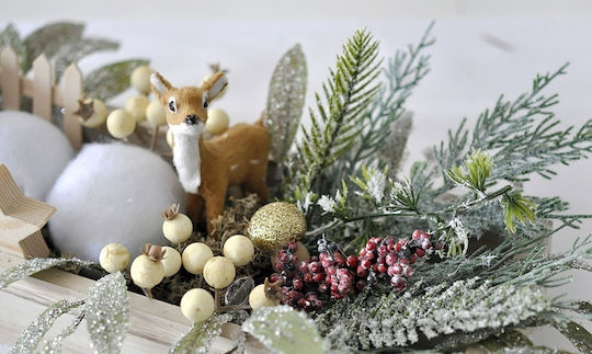dpCraft Weihnachtskranz Dekoratives Zweigstelle Länge 11cm 6 Stück Rot