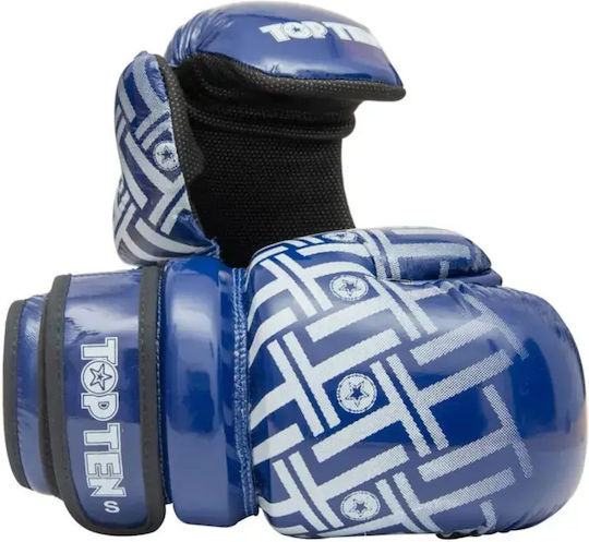 Top Ten Pointfighter 21658.S.Blue Boxing Gloves Made of Synthetic Leather for Competition Blue