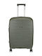 Explorer Luggage Large Hard Green Travel Suitcase Height 75cm