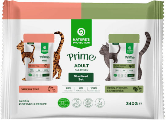 Nature's Protection Prime Wet Cat Food for Cats 4x85gr