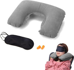 Inflatable Gray Travel Pillow Inflatable Gray Travel Pillow