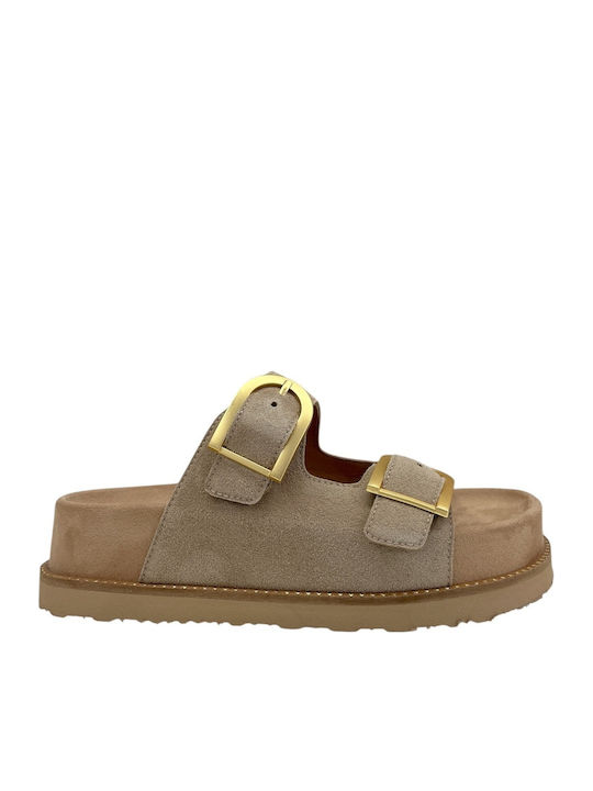 Ragazza Γυναικεία Σανδάλια Flatforms Μπεζ