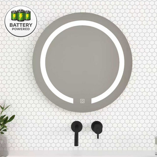 Inter Ceramic Στρογγυλός Καθρέπτης Μπάνιου Led