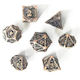 Suegao Set 7 Dark Copper Hollow Metallic Dice Role-playing Games