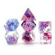 Suegao Set 7 Baumwollwürfel Rollenspiele Lila-Blau/Silber