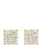 Jools Gold Plated Silver Stud Earrings with Stones