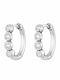 Jools Silver Hoop Earrings with Stones