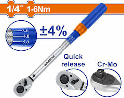 Wadfow Drehmomentschlüssel Antriebsgröße 1/4" Römische 1-6 Nm mit Gesamtlänge 19.6cm