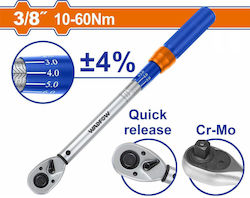 Wadfow Drehmomentschlüssel Antriebsgröße 3/8" Ropí 10-60 Nm mit Gesamtlänge 29.5cm