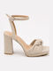 Fabric Sandals Beige