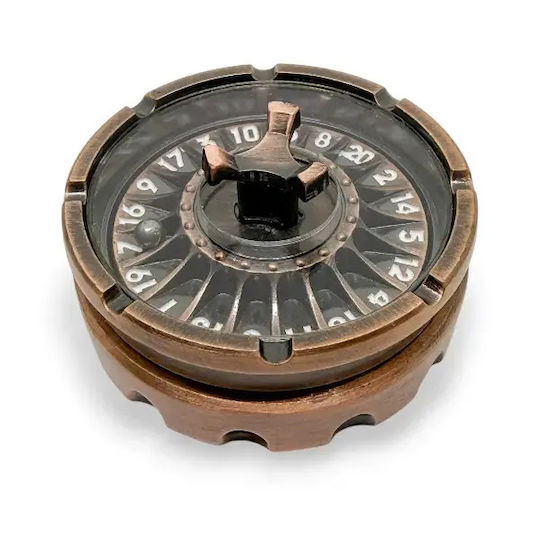 Suegao 3D Metall Roulette D20 Würfeltisch Rollenspiele & Miniaturenkriegsspiele Kupfer Weiß