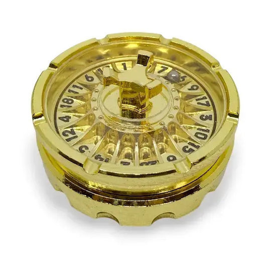 Suegao 3D Metallischer Roulette D20 Würfeltisch Rollenspiele & Miniaturenkriegsspiele Gold Schwarz