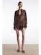 Long Sleeve Women's Shirt Brown