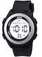 Jaga Digital Men's Watch 44mm Battery with Silver Rubber Strap