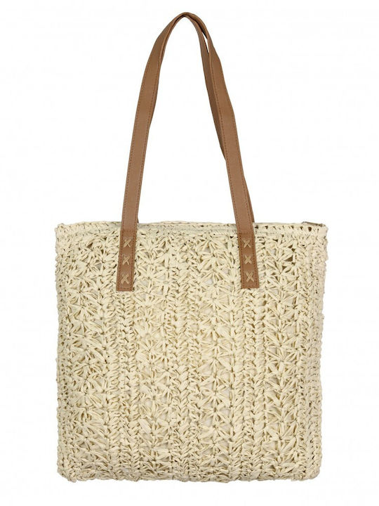 Aquablue Frottee Strandtasche in Creme