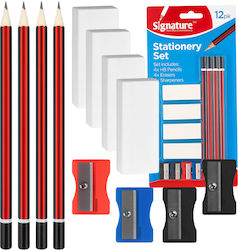 Set Pencils Hb Sketching Pencils Eraser Sharpener 12 Pcs