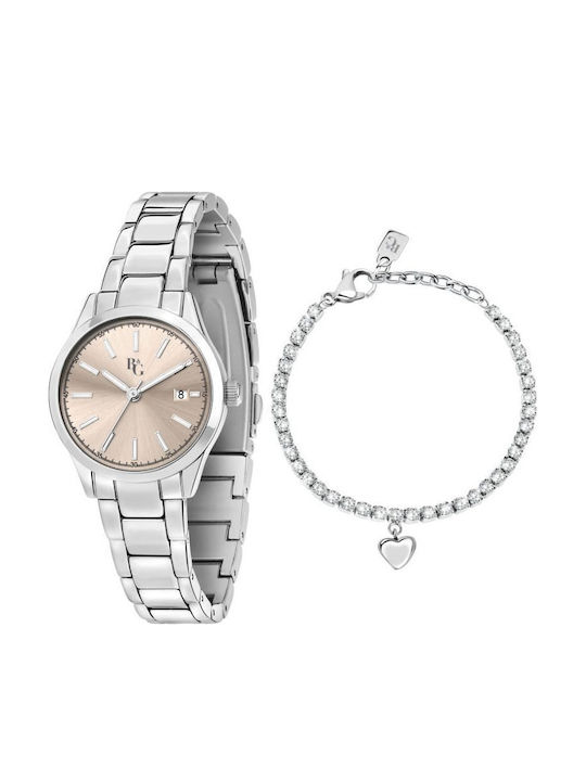 Women's Watch 28mm Battery with Pink Metal Bracelet
