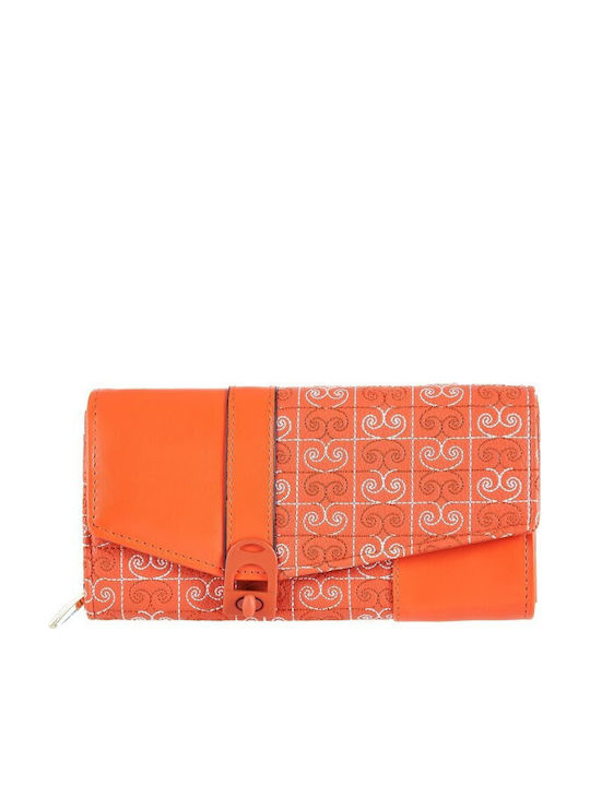 Large Women's Orange Wallet
