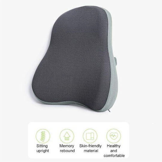 Μαξιλάρι Καθίσματος Πλάτης με Memory Foam σε Γκρι χρώμα WH-58265