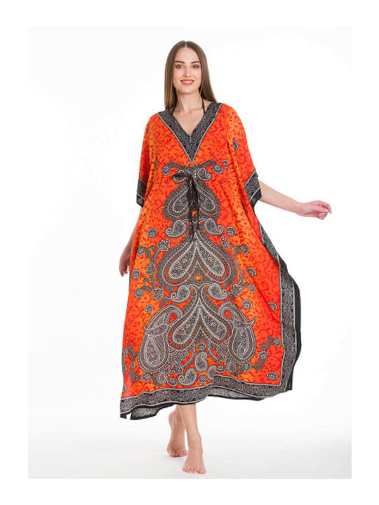 Rima Beachwear Women's Dark Orange Beach Caftan