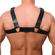Bulldog Δερμάτινο Harness Μαύρο