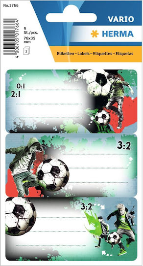 Herma Street Soccer Ετικέτες Τετραδίων 9τμχ