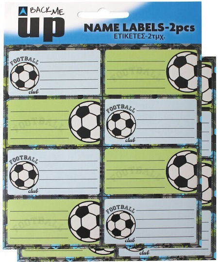 Back Me Up 8 Sheets Football Club Notebook Label
