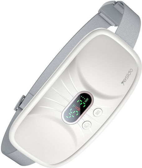 Yesido Massage Belt for the Body with Vibration and Heating Function White