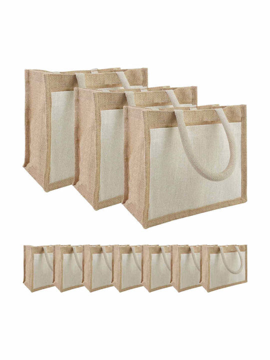 vidaXL Cotton Shopping Bag in White Colour