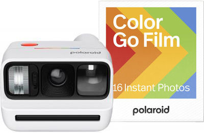 Polaroid Go Gen 3 Sofort Fotokamera + Farbfilm-Paket (16 Fotos) Weiß